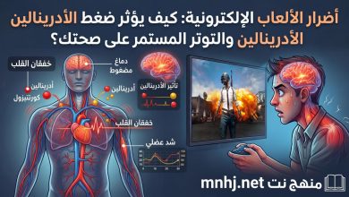 أضرار الألعاب الإلكترونية: كيف يؤثر ضغط الأدرينالين والتوتر المستمر على صحتك؟ 11 شبكة منهج نت التعليمية هل تشعر بتسارع نبضات قلبك وتوتر عضلاتك بعد جولة لعب حاسمة؟ قد تعتقد أن هذا الحماس الشديد مجرد متعة عابرة، لكن بقاء جهازك العصبي في حالة تأهب قصوى يخبئ خلفه تداعيات صامتة؛ اكتشف في هذا المقال كيف يؤثر الإفراز المستمر لهرمون الأدرينالين بسبب ضغط الألعاب على صحتك الجسدية والنفسية، وتعرف على قائمة الألعاب الأكثر إثارة للتوتر، بالإضافة إلى خطوات عملية وفعالة للاستمتاع بشغفك وتحدياتك دون استنزاف طاقتك أو الإضرار بصحتك على المدى الطويل.
