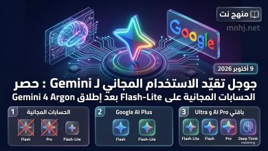 إعادة تشكيل خارطة الوصول الذكي: جوجل تقيّد الاستخدام المجاني لمساعد Gemini بعد أيام من إطلاق Gemini 4 Argon 11 شبكة منهج نت التعليمية جوجل تقيّد الاستخدام المجاني لمساعد Gemini بعد أيام من إطلاق Gemini 4 Argon