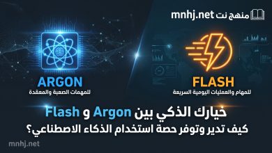 متى تعتمد على نموذج Argon ومتى تكتفي بنموذج Flash لتوفير حصة الاستخدام